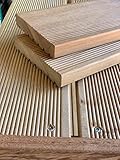 Terrassenbeläge Terrassendielen Hartholz Garapa Terrassenbelag Diele Holzdiele Massivholz (Sichtseite: fein, 100cm)