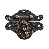 Tyenaza Scharniere Eisen Antik Bronze Riegel Haspe Toggle Locks Metall Vintage Dekorative Holz Schmuckschatulle Möbel Hardware(#3)