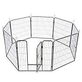 zooprinz erstklassiges Freilaufgehege (Hundezaun) Dog Run - ideal für Welpen und große Hunde - Besonders stabiles Gitter - perfekt für drinnen und draußen - 4 Modelle zur Wahl, 100 cm