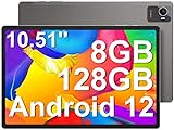 jumper Android 12 Gaming Tablet 10.51 Zoll, 128GB ROM 8GB DDR4 (TF 1TB), 4G LTE Dual SIM, T616 Octa-Core 2.0Ghz, 5G/2.4G WiFi, FHD 1920x1200 IPS, 4 Speakers, Kamera 13MP, BT5.0, GPS, 7000mAh, Type-C