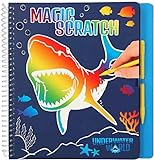 Depesche 11079 Malbuch Magic Scratch Book, Dino World Underwater, ca. 20 x 19,3 x 2 cm