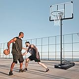 MaxKare Basketballkorb Tragbares Basketballtor im Freien mit 48-Zoll-Rückenbretthöhe Einstellbar von 7 Fuß 5 Zoll bis 10 Fuß Platzausrüstung mit Rädern für Erwachsene Kinder im Innenbereich