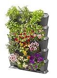 Gardena NatureUp! Basis Set vertikal mit Bewässerung: Pflanzenwand zur Begrünung von Balkon/Terrassen/Innenhöfen, Set für 15 Pflanzen, unsichtbare Wasserversorgung, einfaches Stecksystem (13151-20)