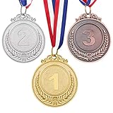 TOYANDONA 3 Stück Metall Gewinner Gold Silber Bronze Award Medaillen für Sport, Wettbewerbe, Buchstabierwettbewerbe, Party