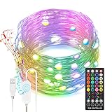 Led Strip Lights with Remote, 33ft Smart Light Strips, Music Sync Color Changing Lights for Christmas Room Bedroom Wall Indoor Outdoor Decor (2 Roll)