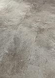 Prominent 0,3 Clickvinyl - Sand Stone Grey 609,6 x 304,8 cm (1 Paket á 2,22 m²) PVC-Belag zum Klicken mit Trittschalldämmung für Wohnbereich, Steinoptik, strapazierfähig und pflegeleicht, Art. 3612CL3