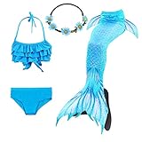 COZY HUT 2019 Mädchen Bikini Badeanzüge Schönere Meerjungfrauenschwanz zum Schwimmen mit Meerjungfrau Flosse Schwimmen Kostüm Schwanzflosse