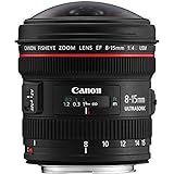 Canon 4427B005AA Zoomobjektiv EF 8-15mm F4L USM Fisheye für EOS (Filterhalter, Autofokus), schwarz
