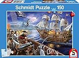 Schmidt Spiele 56252 Abenteuer mit den Piraten, Kinderpuzzle, 150 Teile, blau