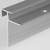5 x 2,5 Meter Laminat-Treppenkante/Winkelprofil | Einfasshöhe 8,5 mm | 33 mm breit | Aluminium eloxiert | gebohrt