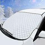 KEELYY Frontscheibenabdeckung Scheibenabdeckung Auto Winter Frostabdeckung Sonnenschutz Auto Frontscheib Autoscheibenabdeckung Winschutzscheiben Abdeckung Groß, 150 x 100
