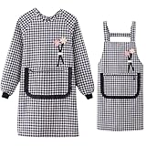 Schürzen 2 Stück Küche Frauen Kochschürze Frauen mit Taschen Kochen, Back