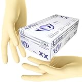 SFM ® BIOLIMES Latex : XS, S, M, L, XL weiß gepudert glatt Einweghandschuhe Einmalhandschuhe Untersuchungshandschuhe Latexhandschuhe L (100)