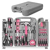 Hi-Spec 56tlg. Frauen Werkzeugset in Pink für Einfache Reparaturen im Haus mit Pinken Werkzeugen für die Frau. Komplett in einem Werkzeugkoffer gefüllt