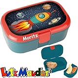 Lunchbox * Rakete Plus Wunschname * für Kinder von Lutz Mauder // Brotdose mit Namensdruck // Weltraum All Space Vesperdose Brotzeitbox Brotzeit (mit Namen)