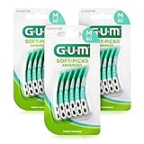 GUM SOFT-PICKS ADVANCED Interdentalreiniger/Einfache und sanfte Reinigung der Zahnzwischenräume/Angenehmes Anwendungsgefühl/Gute Erreichbarkeit aller Zahnzwischenräume / 3 x 60 Stück (Medium)