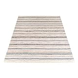 mynes Home Skandi Teppich Beige / Waschbarer Teppich Wohnzimmer 80x300 / Made in Türkei & Öko-Tex-100 / Teppich Schlafzimmer & Esszimmer