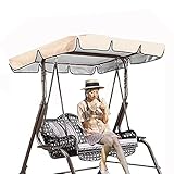 Outdoor Wasserdichte Schaukelüberdachung Abdeckung mit UV-Schutz für Garten Terrasse Schaukelstuhl Schwarz 248 x 180 x 178