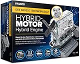 FRANZIS 67157 - Der große Technikbausatz Hybridmotor, originalgetreuer Motorbausatz im Maßstab 1:3, inkl. Soundmodul und 86-seitigem Begleitbuch, Transparent, Mehrfarbig