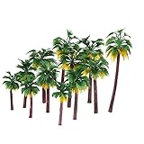 NA 12 Stück Palmenmodelle, Landschaftsmodelle, für DIY-Miniatur-Kunstlayout, Regenwald-Modelle, können auch Kuchendekorationen verwendet Werden