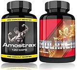 Holaxen Amostrax 240 Kapseln Testo Booster Muskelaufbau und Pre Workout B