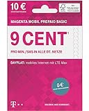 Telekom Magenta Mobil Prepaid Basic - 9 Cent pro Minute/SMS in alle dt. Netze - 10 Euro Startguthaben