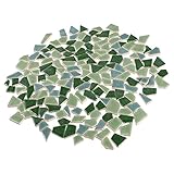 MILISTEN Keramisches Mosaik Bruchmosaik Fliesen Glas Mosaiksteine Zementmischung Kristallmosaikglasstücke Fliesenbruch Unregelmäßige Mosaikfliesen Zerbrochene Keramik Glasplatte Blumentop