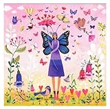 Mila Marquis 'Schmetterlingsfrau' Postkarte, mit Glitzer, Größe: 14x14cm