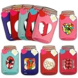 ALOEU Mason Jar Valentines Day Cards, Valentines Day Cards for Kids School, Kids Valentines Day Cards, Valentine Mason Jar Cards, Valentines Day Mason Jar Card for Various New Year Cards(100pcs)