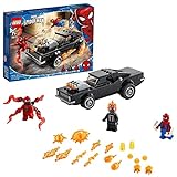 LEGO 76173 Spider-Man und Ghost Rider vs. Carnage mit Spielzeugauto zum Bauen, Marvel Super Heroes Set