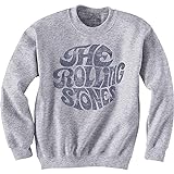 The Rolling Stones Unisex Sweatshirt: Vintage 70s Logo - Large - Grey
