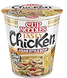 Nissin Cup Noodles – Tasty Chicken, 8er Pack, Soup Style Instant-Nudeln japanischer Art, mit Hühnerfleisch-Geschmack & Gemüse, schnell im Becher zubereitet, asiatisches Essen (8 x 63 g)