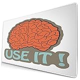 Nettes Mauspad ，Got Brain Use It Abstrakte menschliche Intelligenz,Rechteckiges rutschfestes Gummi-Mauspad für den Desktop, Gamer-Schreibtischmatte, 15,8 'x 29,5'