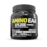 OLIMP- Amino EAA Xplode Powder. Nahrungsergänzungsmittel mit exogenen Aminosäuren, angereichert mit verzweigtkettigen Aminosäuren (BCAA) und Vitaminen der B-Gruppe. Geschmack: Orange (520 g)