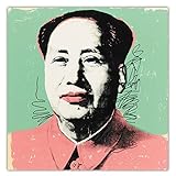 Andy Warhol, Mao Zedong, Pop-Art-Gemälde, Kunstdruck, Poster, dekoratives Bild, Wanddekoration, 40 x 40 cm Rahmen