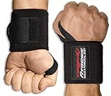 Raigeki Fitness Handgelenk Bandagen [2er Set] Extra starker Halt (+ Trainingspläne) Handgelenkbandagen für Krafttraining - Wrist Wraps für Frauen und Männer