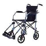 Kinderrollstühle Tragbarer Rollstuhl Aluminiumlegierungsrollstuhl Zusammenklappbarer Rollstuhl Älterer Reiseroller, Mit Einem Gewicht Von 105 Kg (Color : Blue, Size : 85 * 57 * 93cm)