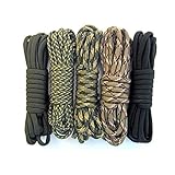 Paracord Planet - 550 Paracord - Five Colors 100 Feet Total by PARACORD PLANET