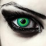 Gift grüne farbige Elfen Kontaktlinsen ohne Stärke für Halloween Karneval Joker Kostüm, 2 Stück weiche Jahreslinsen ohne Stärke, Designelnses, Model: Green Elfe
