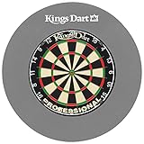 Kings Dart Dart-Set Profi | Hochwertige Sisal Steel-Dartscheibe + Dart-Surround | superdünne Spider-Feldbegrenzung | Tunierdartscheibe nach WDF Standard| Markenqualität