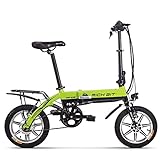 RICH BIT TOP-618 Elektrisches Faltrad 250W 36V*7.5Ah 14 Zoll Faltbares City E-Bike für Erwachsene (Grün)