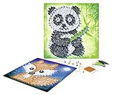 Ravensburger 18029 String it Cute Panda & Fox – Kreative Fadenbilder mit Panda und Fuchs kinderleicht aus Kunststoffpins und buntem Faden