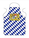 Unbekannt Schürze Freistaat Bayern Wappen mit Raute, 60 x 80 cm, 100% Baumwolle