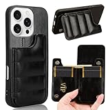 Jiajihua Hülle Kompatibel mit Oppo Find X2,Kompatibel mit Oppo Find X2 5G CPH2023 PDEM10 [Kartenhalter][PU+PC+TPU] 3 in 1 Abdeckung mit Magnetverschluss Black
