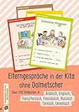 Elterngespräche in der Kita ohne Dolmetscher: Über 200 Bildkarten in Arabisch, Englisch, Farsi/Persisch, Französisch, Russisch, Türkisch und Ukrainisch (Perfekt organisiert im Kita-Alltag)