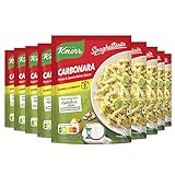 Knorr Spaghetteria Nudel-Fertiggericht Carbonara leckeres Nudelgericht 155 g 9 Stück