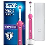 Braun Oral-B Pro 2 – 2500 – Elektrische Zahnbürste, wiederaufladbar, 1 Griff mit sichtbarem Drucksensor, 1 Bürste, 1 Reisetasche, Autre