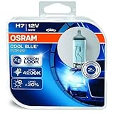 1 Paar Osram-Halogen-Leuchtmittel 64210 CBI H7 12 V 55 W Cool Blue Intense 4200 K Xenon Look + 20%