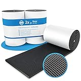 STRACKS® 2X Garagen Wandschutz je 2m x 20cm – 9mm Extra Dicker Türschutz – Für Ihr Auto und die Garagenwand – Selbstklebender Türkantenschutz – 2 Rollen - schw