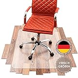 SCHMIEDWERK Bürostuhl Unterlage versch. Größen - Bodenschutzmatte für Schreibtischstuhl rutschfest in transparent milchweiß | Made in Germany (50x70cm)